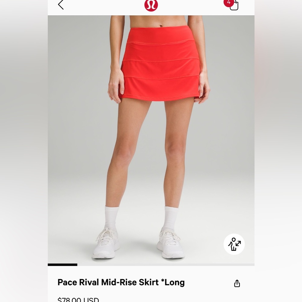 Lululemon Pace Rival Skirt